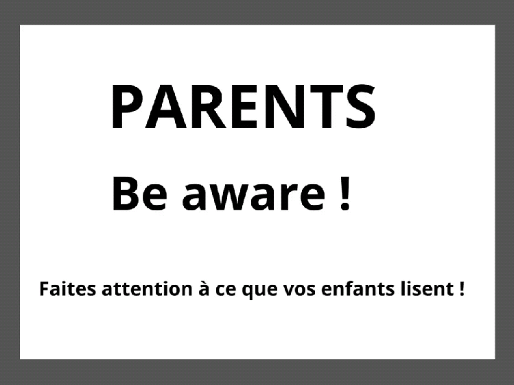 Parents be aware